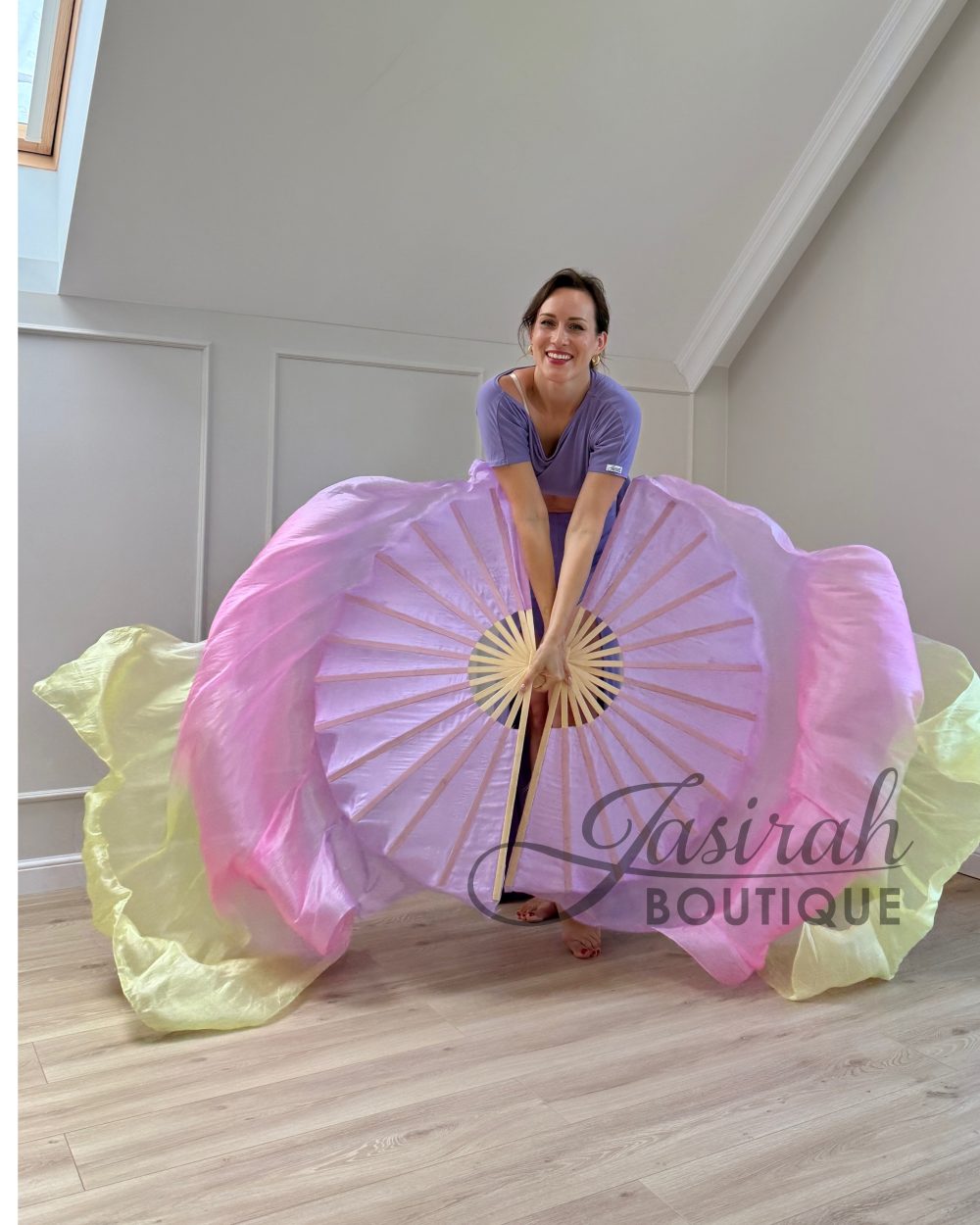 GIANT SILK FAN VEILS – SUNRISE