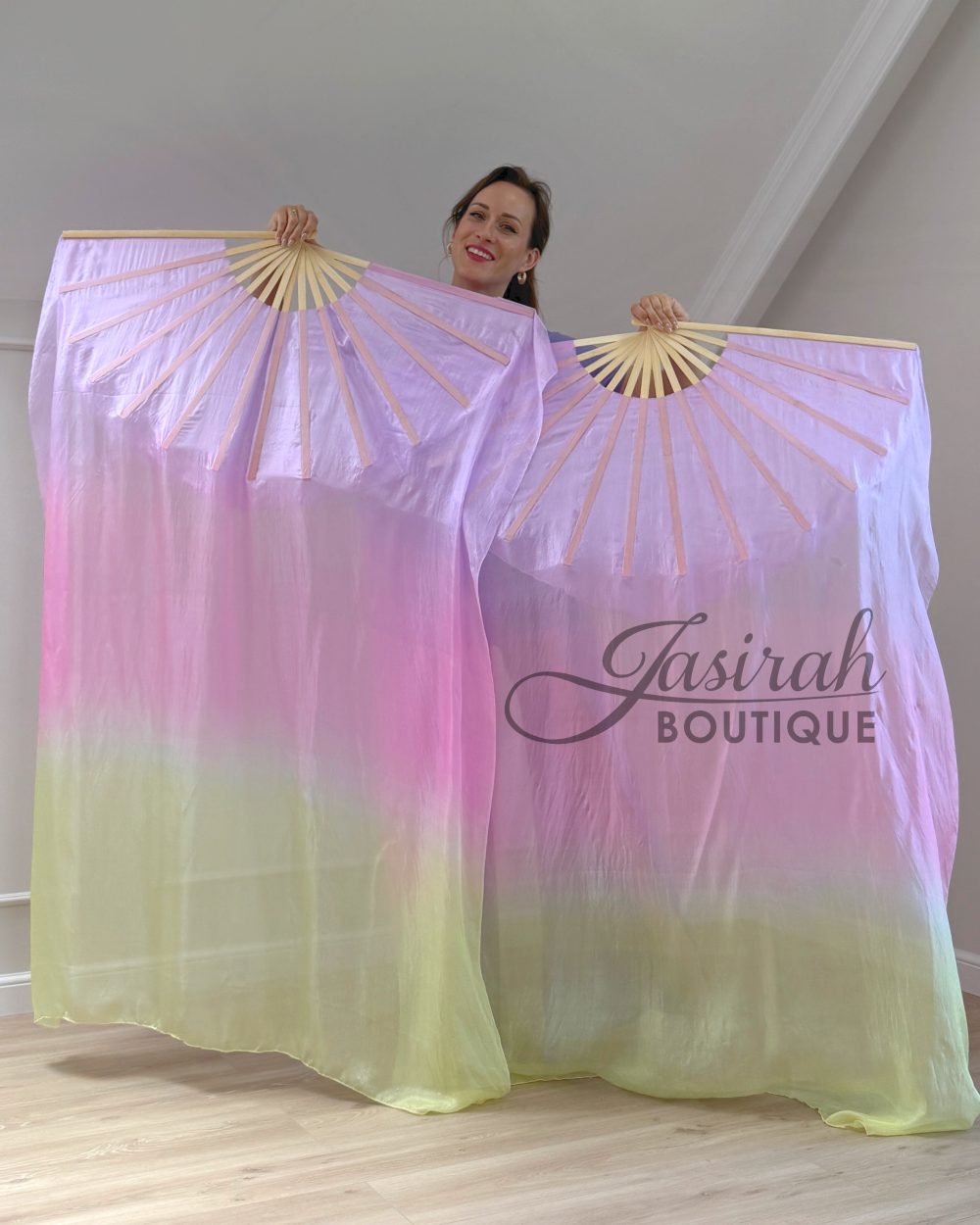 GIANT SILK FAN VEILS – SUNRISE