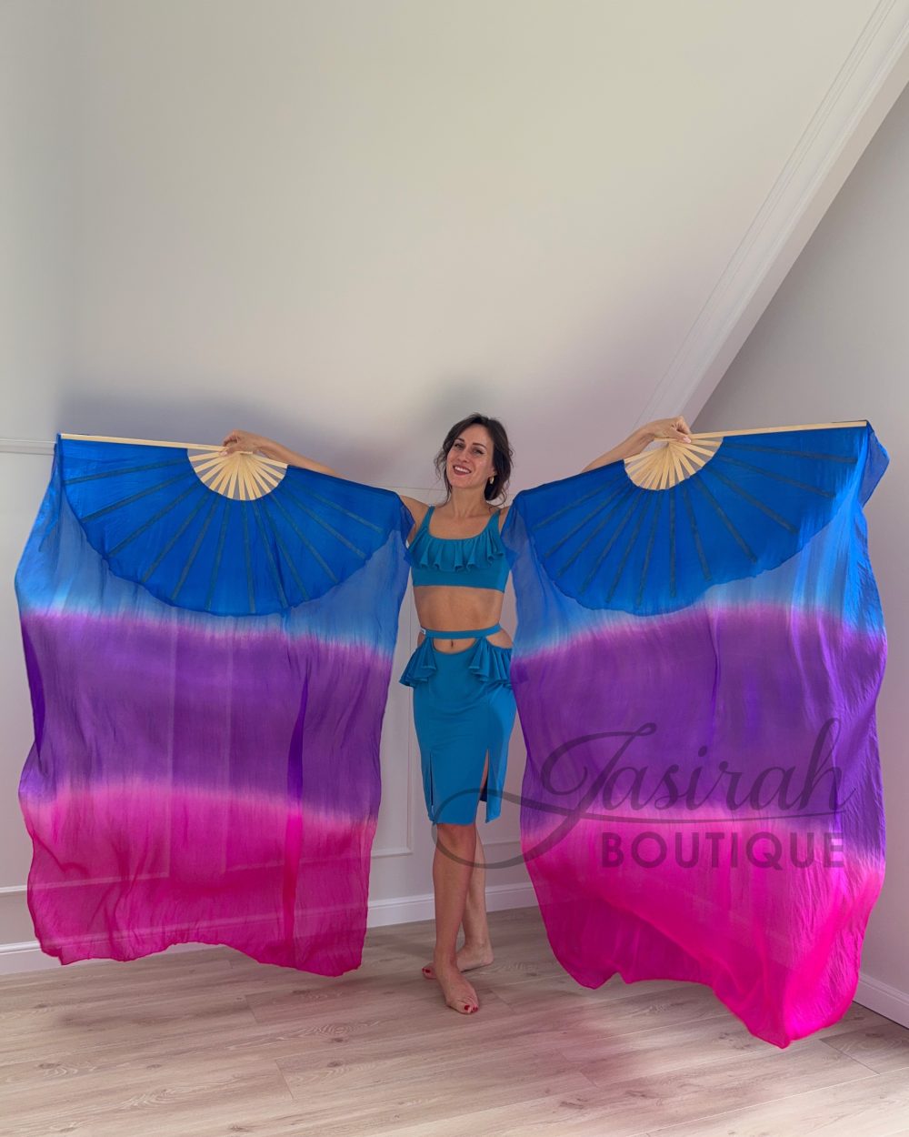 GIANT SILK FAN VEILS – DUSK