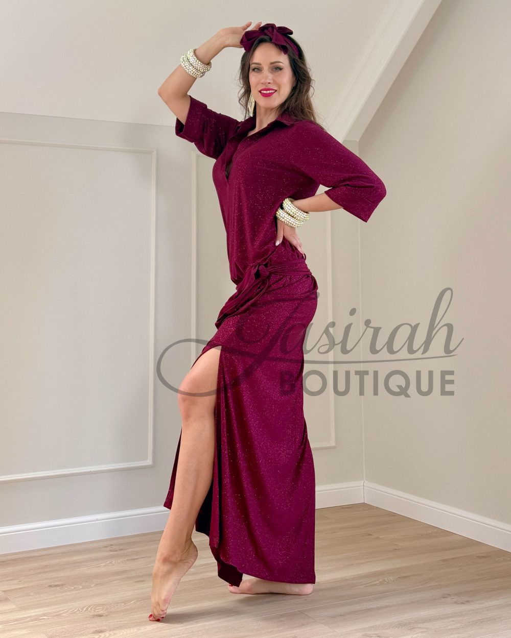 “FIFI” DRESS – CHERRY GLITTER