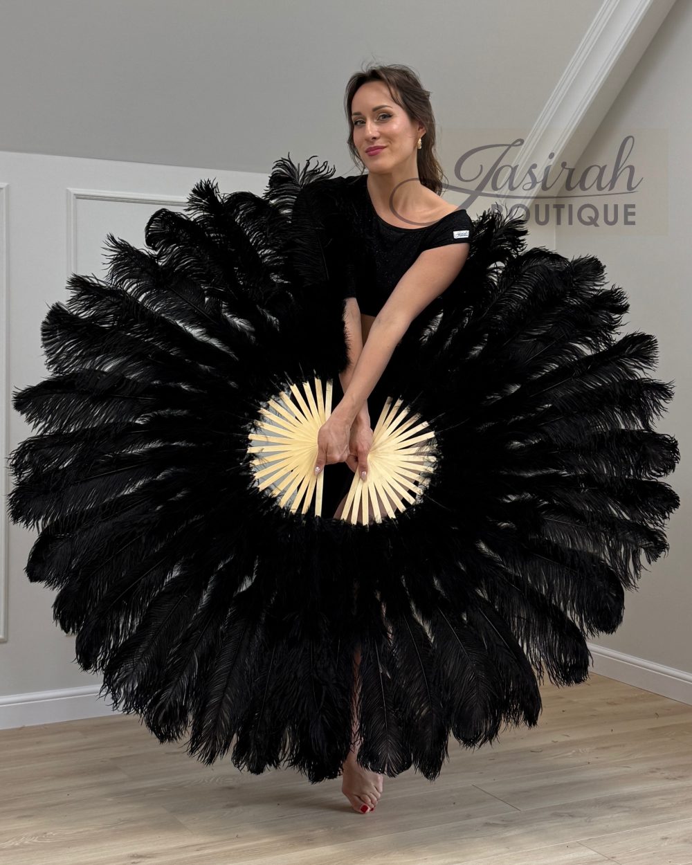 GIANT FEATHER FANS – BLACK