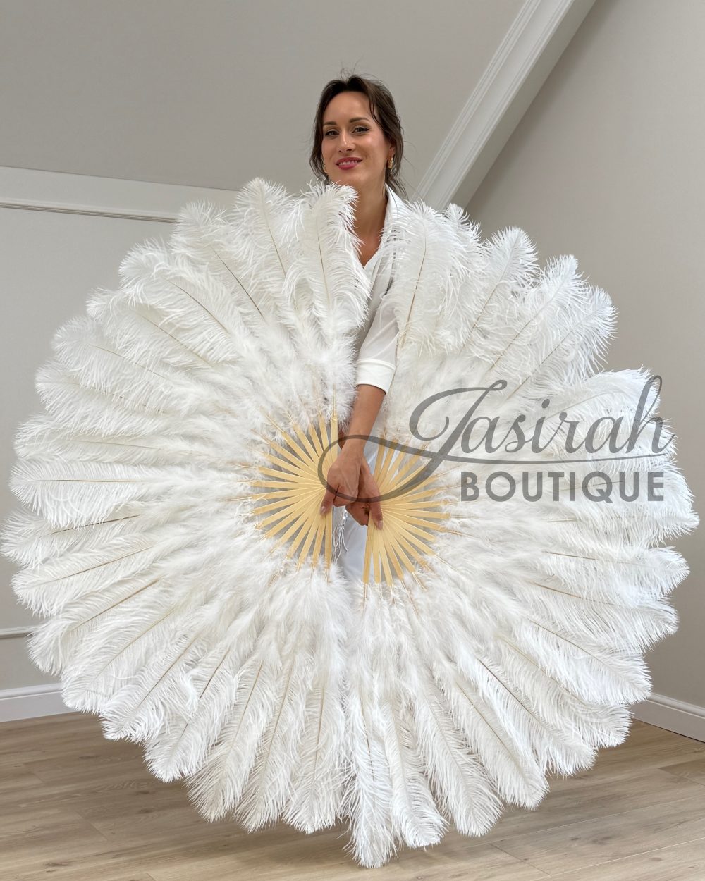 GIANT FEATHER FANS – WHITE