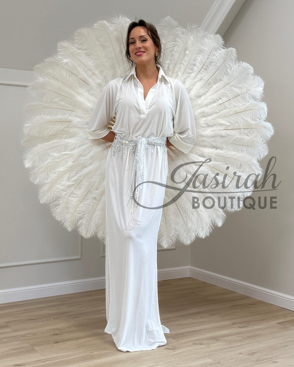 GIANT FEATHER FANS – WHITE
