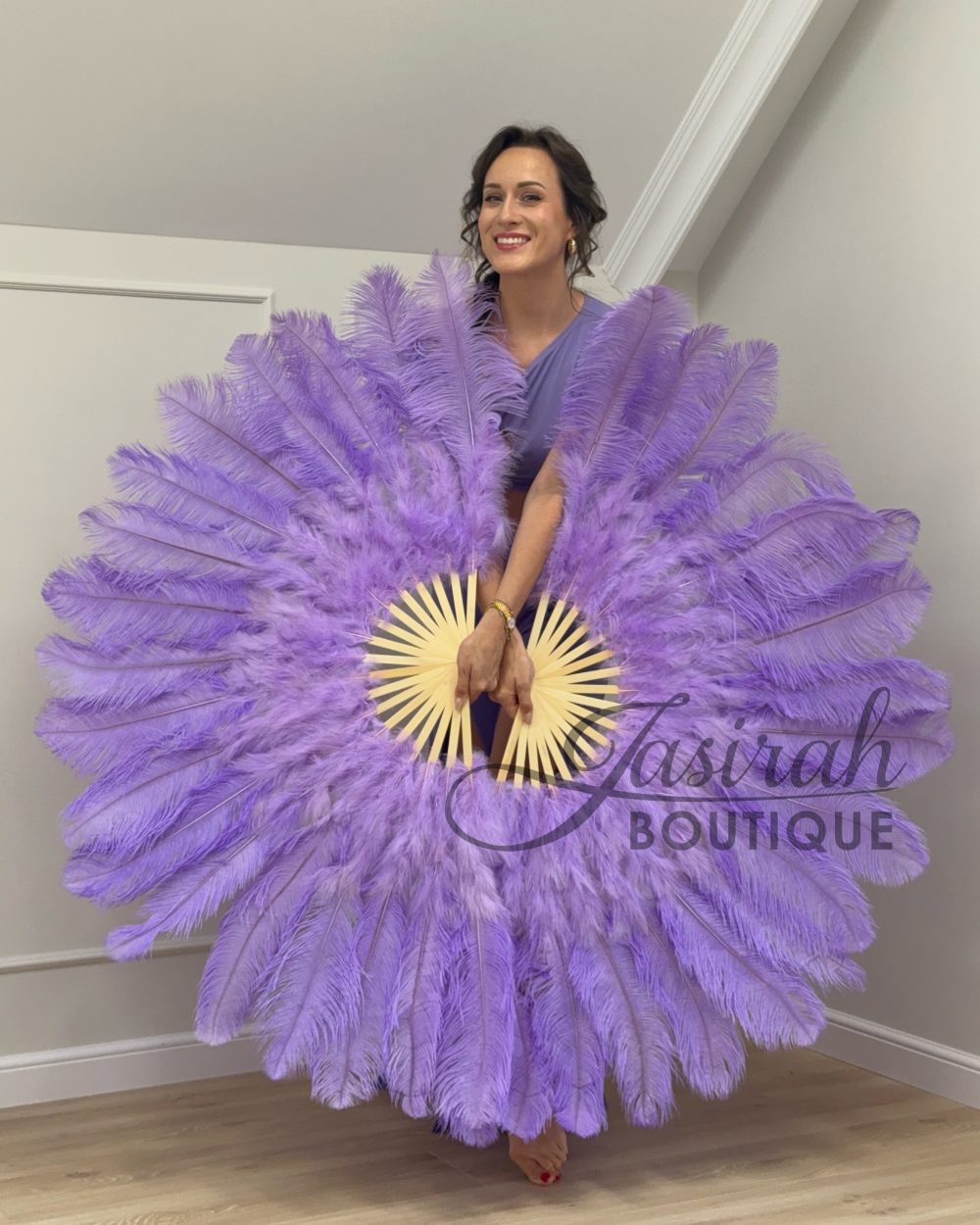 GIANT FEATHER FANS – AMETHYST