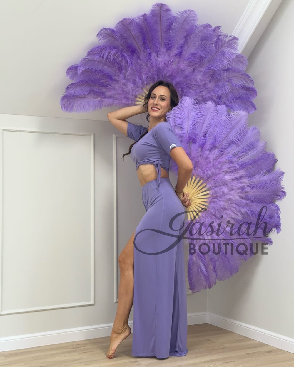 GIANT FEATHER FANS – AMETHYST