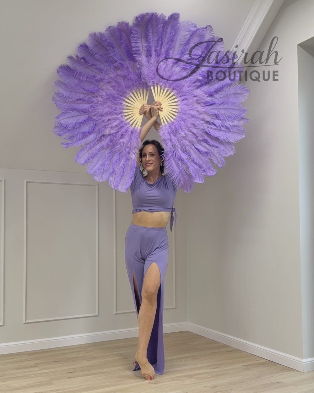 GIANT FEATHER FANS – AMETHYST
