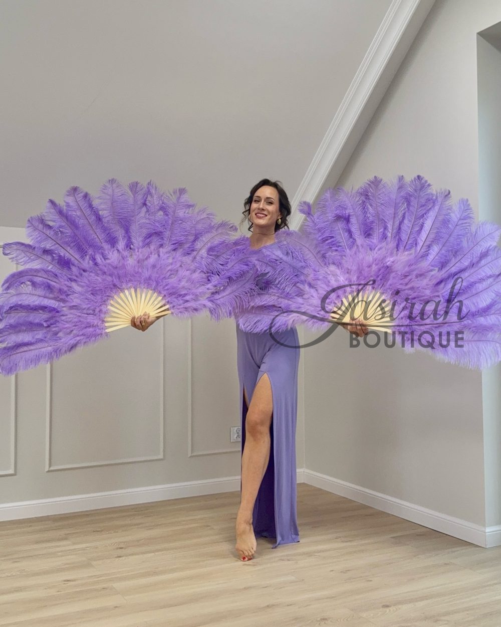 GIANT FEATHER FANS – AMETHYST