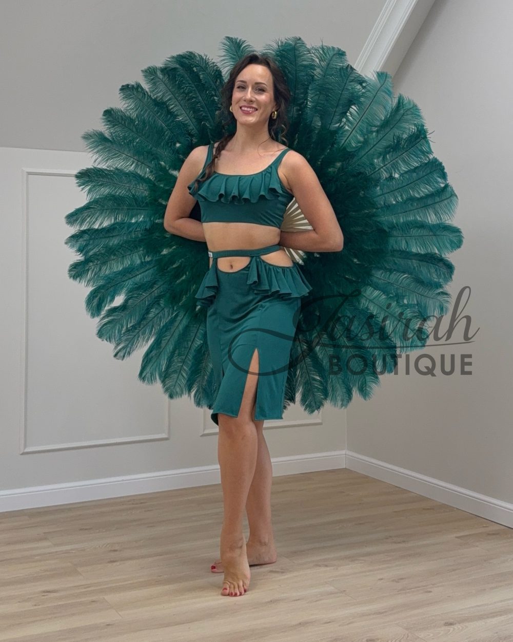 GIANT FEATHER FANS – EMERALD