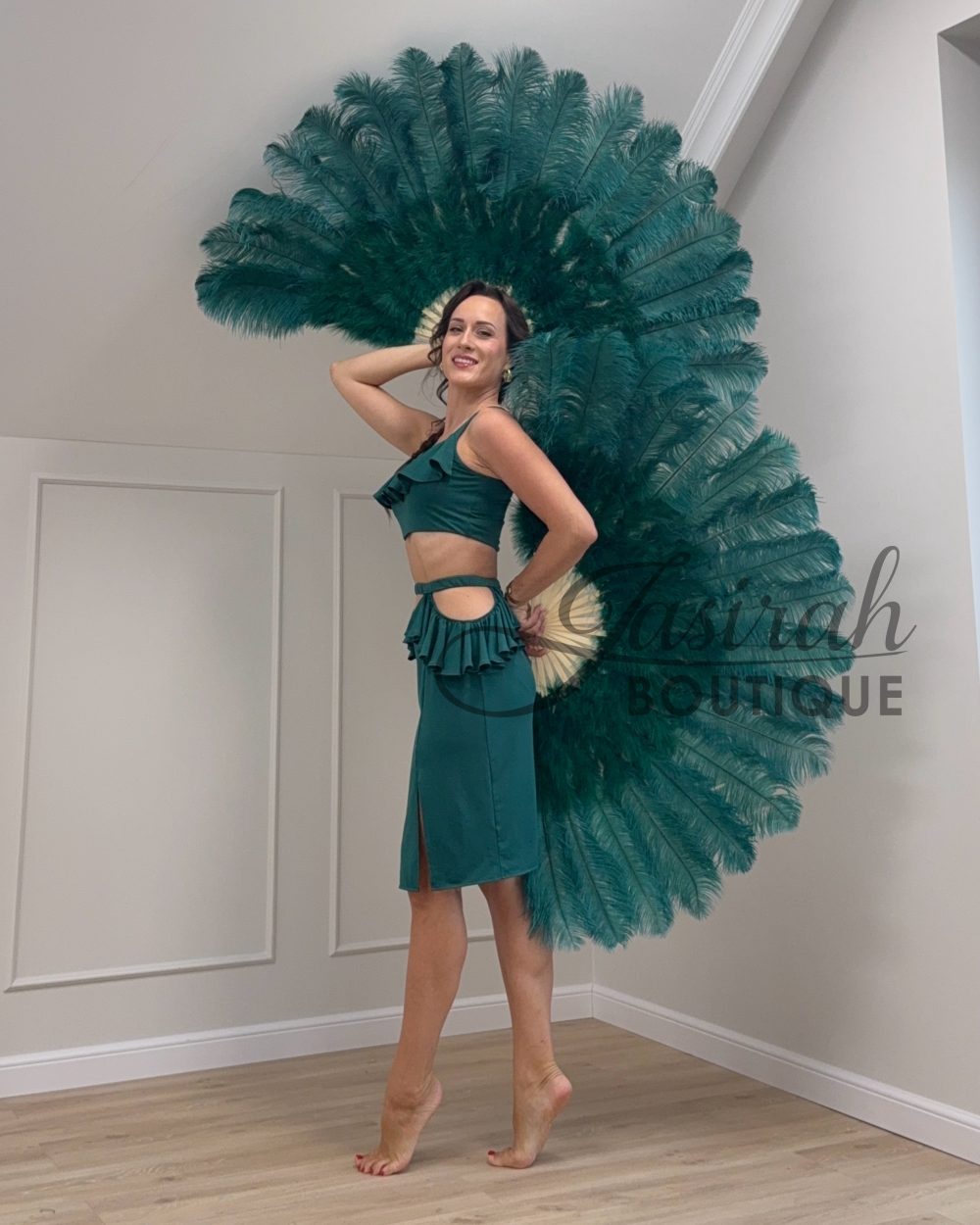 GIANT FEATHER FANS – EMERALD